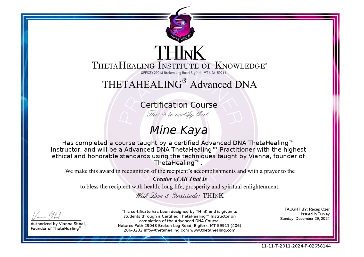 NumeroWunder - Numerologin und Thetahealing Praktikerin - Zertifikate